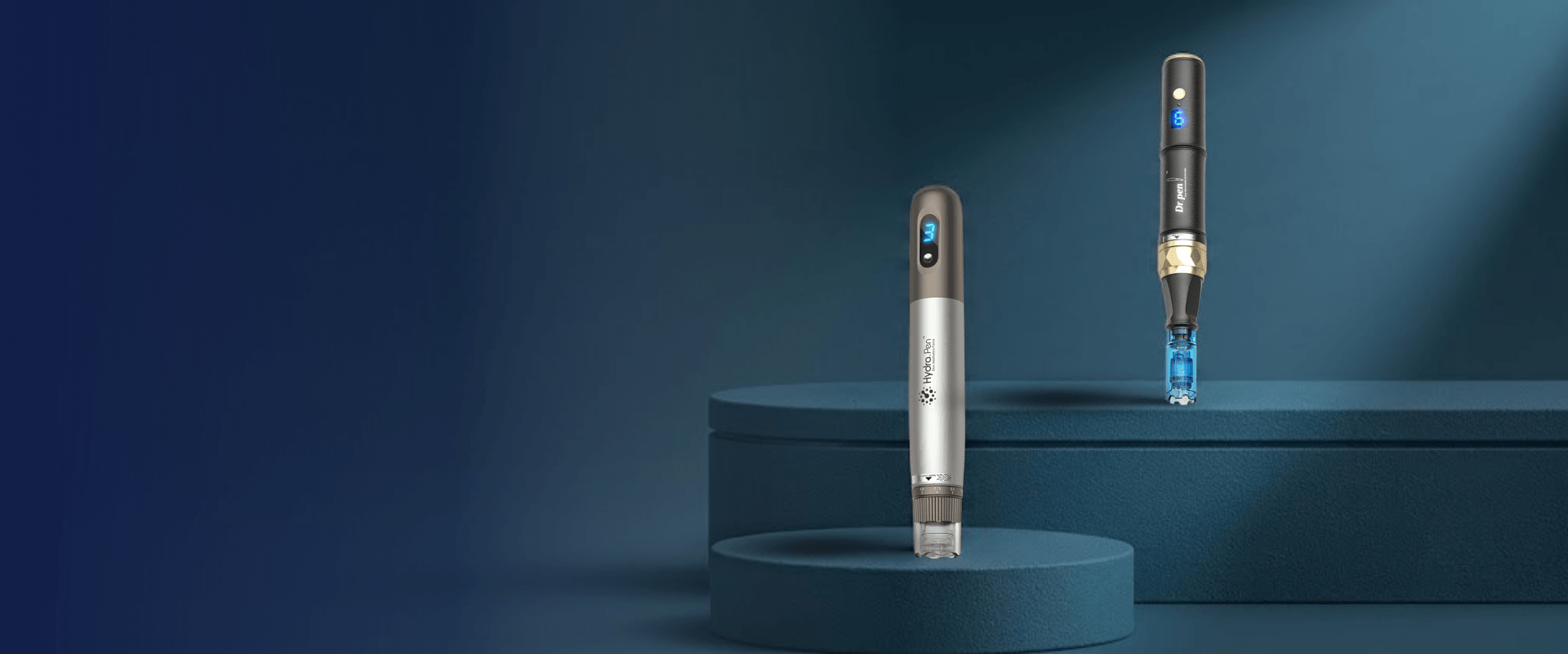 DemiDora Produkt-Kollektion Hero-Banner: Präsentation innovativer Hightech-Beauty-Geräte zur professionellen Hautverjüngung und präzisen kosmetischen Behandlung.