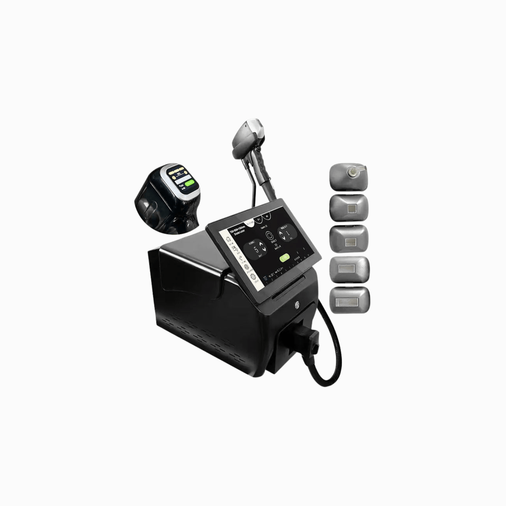 DemiDora Soprano LuminaCore 360 Diodenlaser-Komplettset: Inklusive Basisgerät, ergonomischem Handstück und verschiedenen Aufsätzen für unterschiedliche Körperbereiche. Professionelle Laser-Technologie für effiziente, dauerhafte Haarentfernung und präzise Hautbehandlungen im Studioalltag.