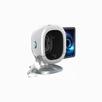 DemiDora Ai-Oracle Vision Pro Hautanalysegerät, schräge Ansicht von vorne links mit integriertem Display und separatem Handstück.