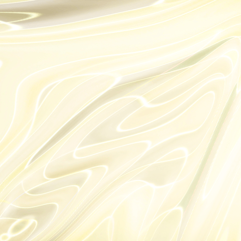 Mikroskopische Aufnahme einer glatten, flüssigen Struktur mit wellenförmigen Mustern und Lichtreflexen in hellen Creme-, Beige- und Goldtönen.
